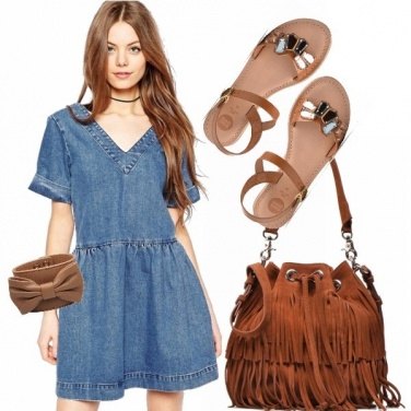 Outfit Jeans e cuoio