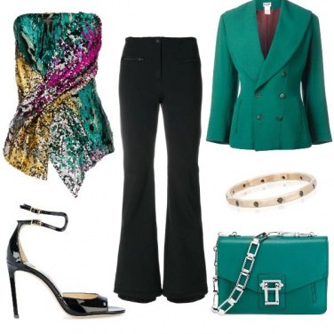 Outfit Verde chic
