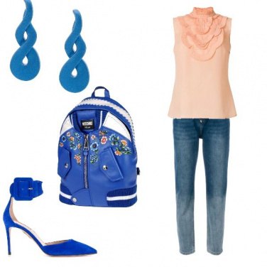 Outfit Zaino blu