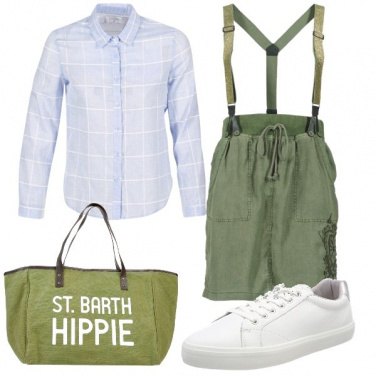 Outfit Bretelle military