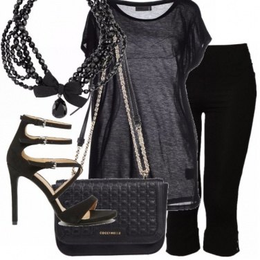Outfit Total black primavera estate