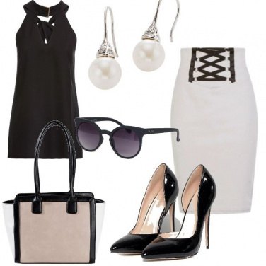 Outfit Bianco e nero elegante