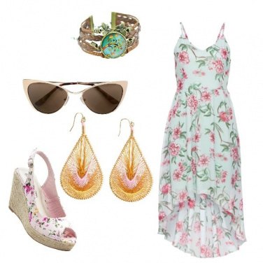 Outfit Fiori e rosa