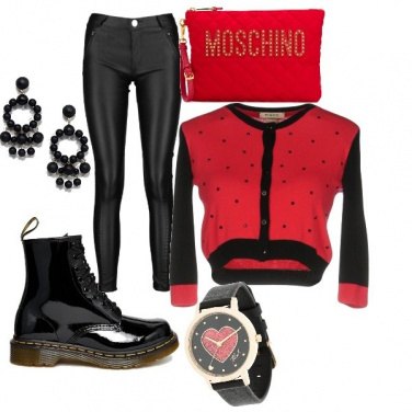 Outfit Cardigan a pois