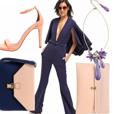 Outfit Tuta jumpsuit blu navy!