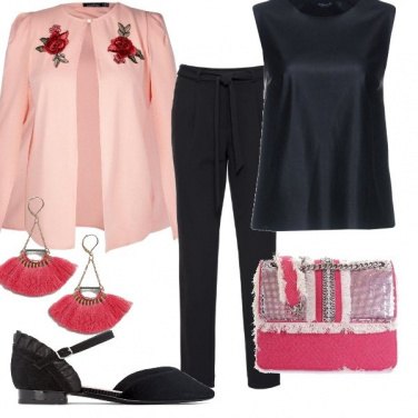 Outfit Ricamo rosa...