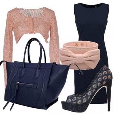 Outfit Delizioso blu e rosa