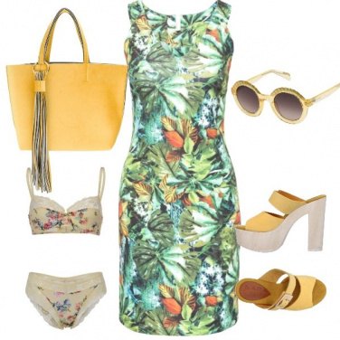 Outfit Floreale in giallo