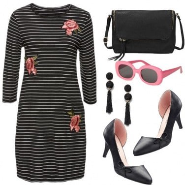 Outfit Stripes and roses