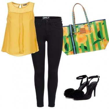 Outfit Stripes lemon