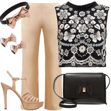 Outfit Cerimonia in top e pantalone