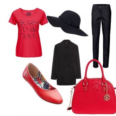 Outfit Rosso e nero