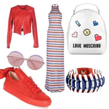Outfit Amore righe e fantasia