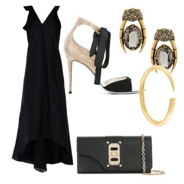 Outfit Nero e oro