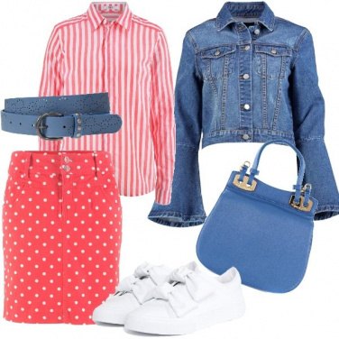 Outfit Un mix con i pois