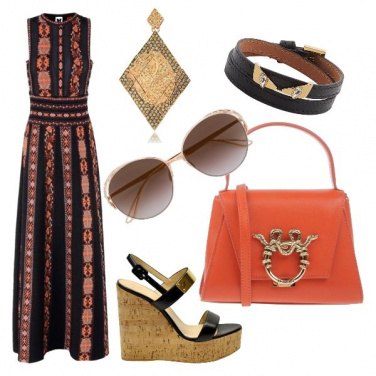 Outfit Etnochic per donna Autunno Scuro