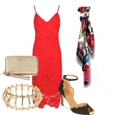 Outfit L’abito rosso in pizzo