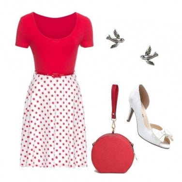 Outfit Red Pois