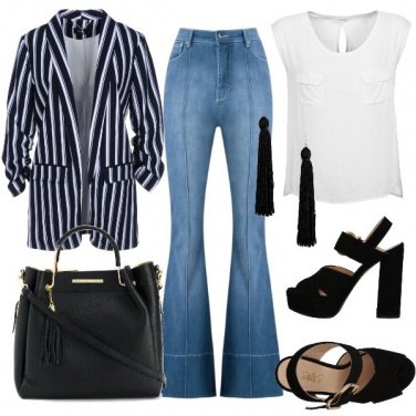 Outfit Giacca a righe