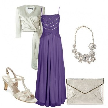 Outfit Viola e argento