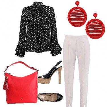 Outfit Pois and red