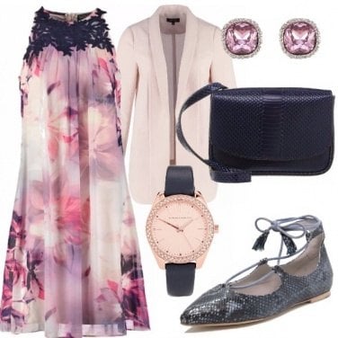 Outfit Fiori lilla e blu