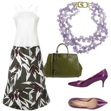 Outfit Verde e Viola