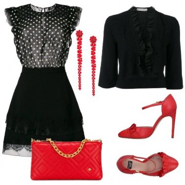 Outfit Pois e trasparenze