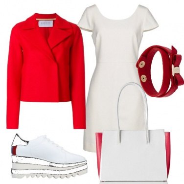 Outfit In bianco e rosso