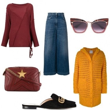 Outfit Il cardigan giallo