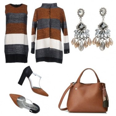 Outfit Calde righe ed orecchini importanti