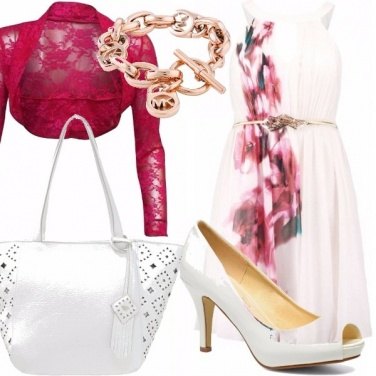 Outfit Curvy in bianco e fucsia!
