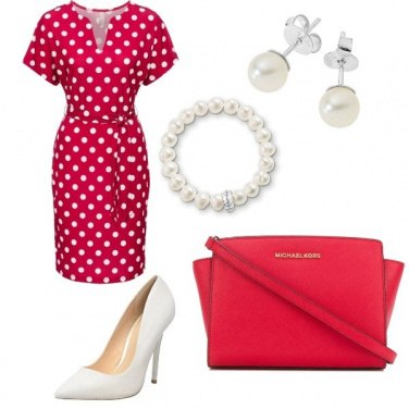 Outfit Vestito a pois