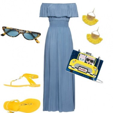 Outfit Di sole e di azzurro