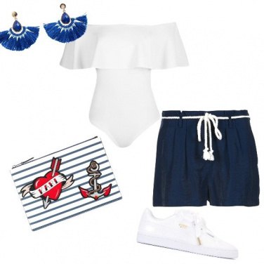Outfit Blu e bianco
