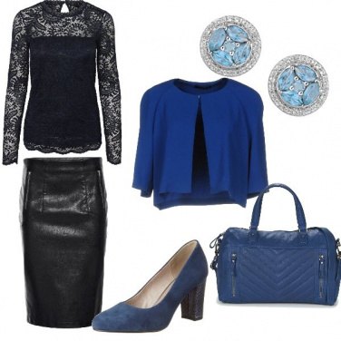 Outfit Nero e blu