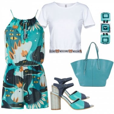 Outfit con sneaker bianca e jumpsuit corta | 100 Look da Indossare | Bantoa