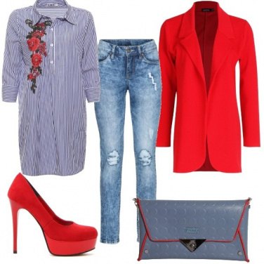 Outfit Maxi camicia e jeans