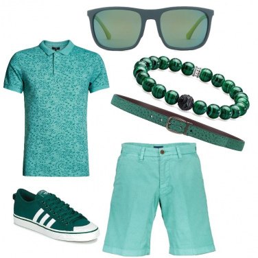 Outfit con pantaloncino corto e polo fantasia | 28 Look da Indossare |  Bantoa