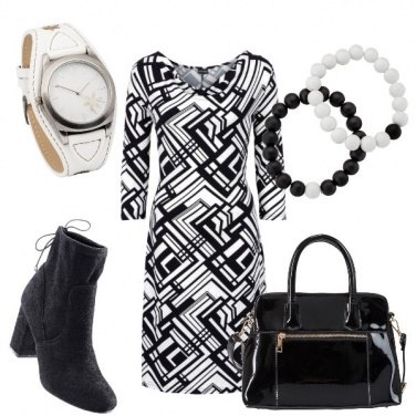 Outfit Geometrie in due colori
