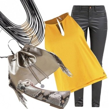 Outfit Giallo e argento