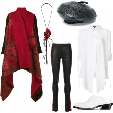 Outfit Rosso parigino