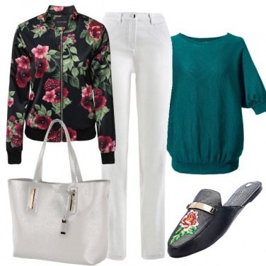 Outfit Fiori su e giù
