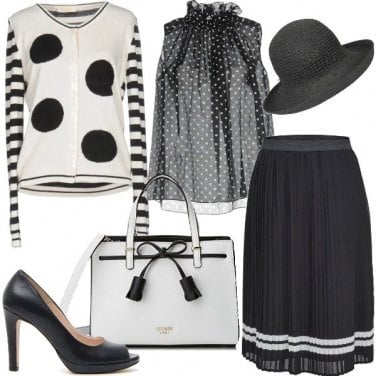 Outfit Bon ton a pois