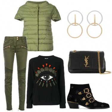 Outfit Il piumino verde