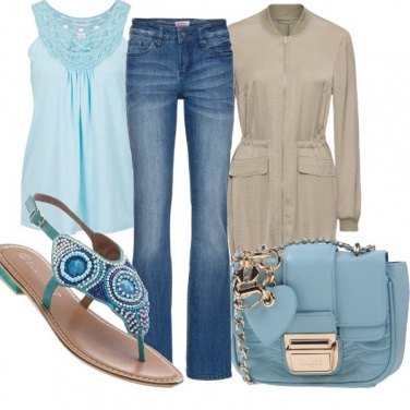 Outfit Turchese chic