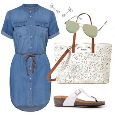 Outfit Jeans e ciabattine