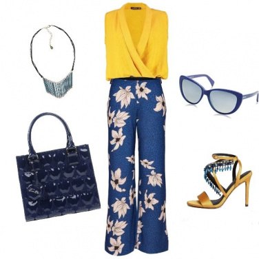 Outfit Blu e giallo