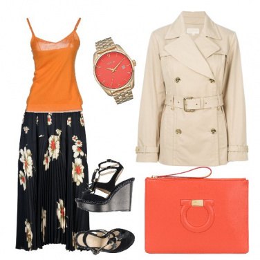 Outfit Fiori e zeppe