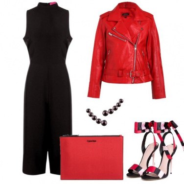 Outfit Chiodo rosso